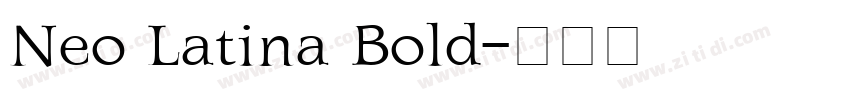 Neo Latina Bold字体转换